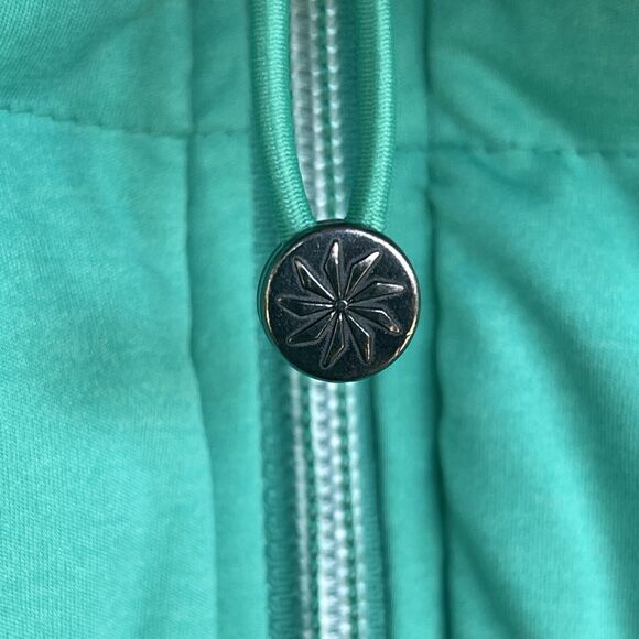Athleta Puffer Vest Womens XXS Green Full Zip Zipper Pockets Colorful Quilted - Picture 3 of 13